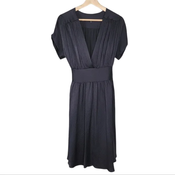 balenciaga black silk dress Long Black Prom Dress with Embellished Side Slit– PromGirl